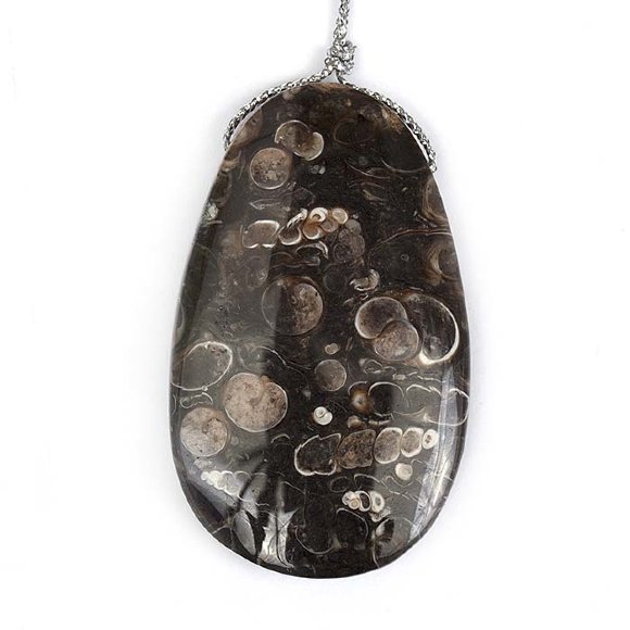 Turritella Agate, подвеска "капля" (в ассортименте)