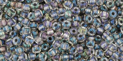 Бисер TOHO 11/0 [266] Inside-Color Gold Luster Crystal/Opaque Gray