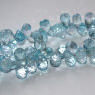 Голубой топаз бусина "Teardrop" граненая 5х8,5 Голубой топаз бусина "Teardrop" граненая 5х8,5