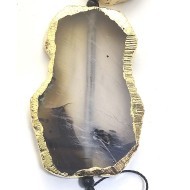Агат (халцедон), бусина фриформ 35х64