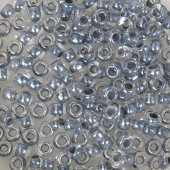 Бисер [38342] прозрачный с серой линией  6/0