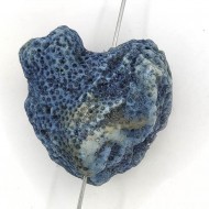 Коралл синий, бусина большая фриформ 30х30 Коралл синий, бусина большая фриформ 30х30