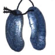 Коралл синий, пара фриформ 14х32 Коралл синий, пара фриформ 14х32