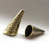 Концевик для шнура «Большой конус» ("античное золото") (2шт.)