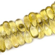 Кварц лимонный, бусина "Teardrop" 9,5х24