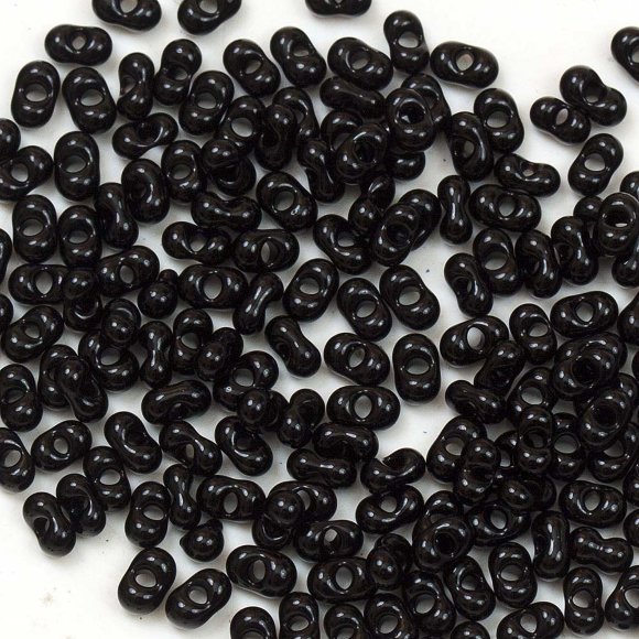 Бисер Farfalle [23980] чёрный 2х4 (25гр.)