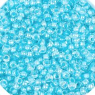 Бисер [38162] Pale Aquamarine глянцевый с цветной линией 10/0
