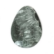 Клинохлор, кабошон "капля" 35х49
