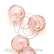 Шарик с мелкой гранью персиковый 6мм (10шт.) Шарик с мелкой гранью персиковый 6мм (10шт.)